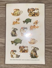 Vintage Stickers, Cute Animals,current Critter Stickers, 4 Sheets 1984