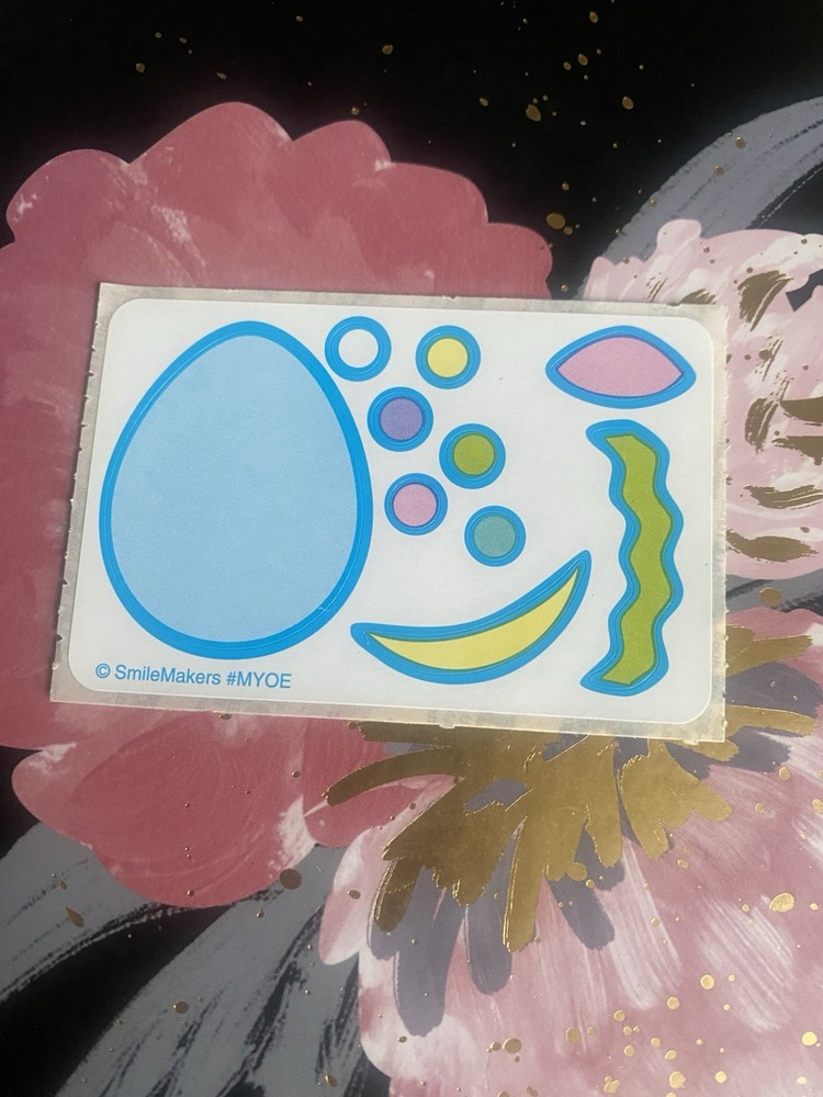 Vtg SmileMakers Design An Easter Egg Sticker Mod 2×4 Inches