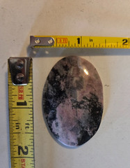 LOT 2 stone cabochons roughly 2×1.5 inches each pink hues