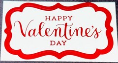 HAPPY VALENTINE’S DAY STICKER✨💋🍒❤️🍒💋✨4” X 2 1/4”✨FANCY RED FOIL✨LOVE✨🥳🥳🥳