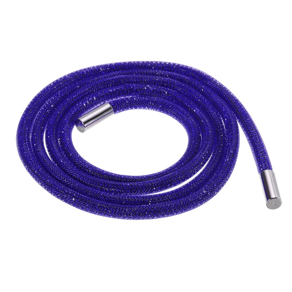 6mm x 120cm Rhinestone Rope Crystal Rope Black Mesh Dark Blue Diamond
