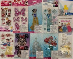 DISNEY Stickers Rub-Ons Minnie Princess Frozen Castle Bling or Flat – U CHOOSE!