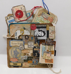 Junk Journal Add-Ons Handmade Tags Card Envelope File Clipboard Ephemera Set 1