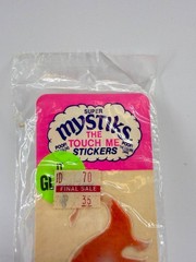 Vintage Super Mystiks Dinosaur Liquid Crystal Sticker NOS Color Change