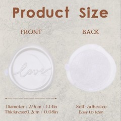 White Love Wax Seal Stickers – 50 Pcs Wedding Invitation Love Wax Seal Sticke…