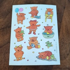 Teddy Bear Stickers Vintage 1992 Hallmark 1 Sheet