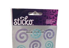 New EK Success Vellum Swirl Stickers 18 Count Purple & Blue Crafting Sticko