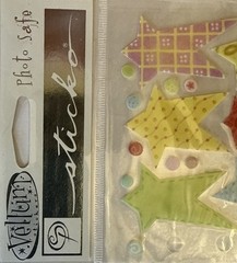 VELLUM PASTEL STAR Binder Stickers(55pc)Sticko•Pattern •Polka-Dots•Card Making•