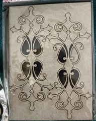 Lot of (9) Cardboard Accents/Embellish- frames, clocks,gears, keys,fluer delis