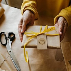 1 Inch Handmade with Love Stickers,500 PCS Baking Kraft Paper Stickers Brown