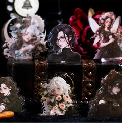 Dark Academy Stickers PET 30PCS Gothic Fairy Scrapbook Paper Crafts Vintage DIY