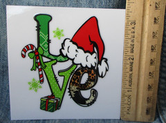 LOVE CHRISTMAS 3.5″X3.5″ DECAL STICKER Scrapbooking BIN-1