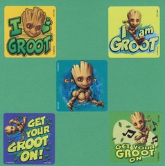 10 Guardians of the Galaxy Baby Groot Large Stickers – Party Favors – Rewards