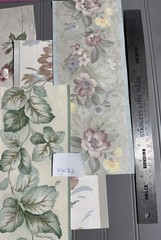 Vtge Textured Wallpaper Strips from Sample Book (10 Pieces) Set 23