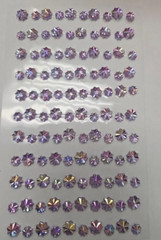 CraftbuddyUS 110pcs, AB LILAC FLOWER Self Adh Rhinestone Gems Wedding Craft