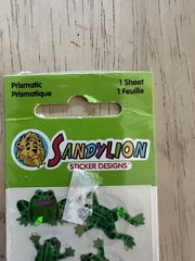 SANDYLION Scrapbooking Sticker prismatic Holo frogs New Sealed