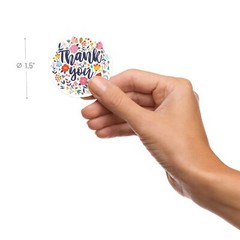 500 Multicolor ‘Thank You’ Stickers Flower Design Ideal for Small Businesses