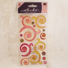 8 Sticko Epoxy Resin Dimensional Glitter Sticker Sheets Lot – New In Package