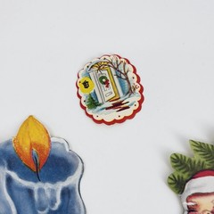 Vintage Christmas Stickers Victorian Santa Angels Lot Candle Dog Elf Kitten Snow