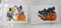 Vtg Halloween Puffy Stickers Witches Cats Pumpkin Etc Lot Of 9 1980s
