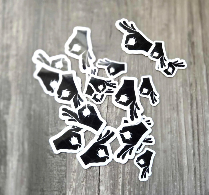 🖐️ Made You Look Game Stickers – Funny Prank Decals (Small & Smaller Sizes)