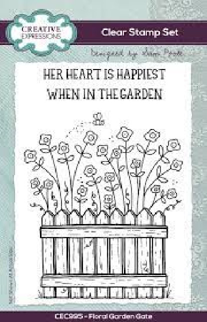 Creative Expressions CLEAR ACRYLIC STAMPS – FLORAL GARDEN GATE
