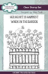 Creative Expressions CLEAR ACRYLIC STAMPS – FLORAL GARDEN GATE