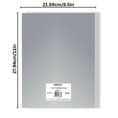 Grafix Shrink Film – Clear Transparent 8.5″x11″ Sheets, 8.5″x11″, CLEAR