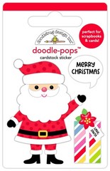 Doodlebug Doodle-pop 3D Sticker Hello Santa Merry Christmas Bright Present