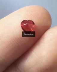 3 PCs Floating Charms Fit Living Locket Red Heart Birthstone 5mm