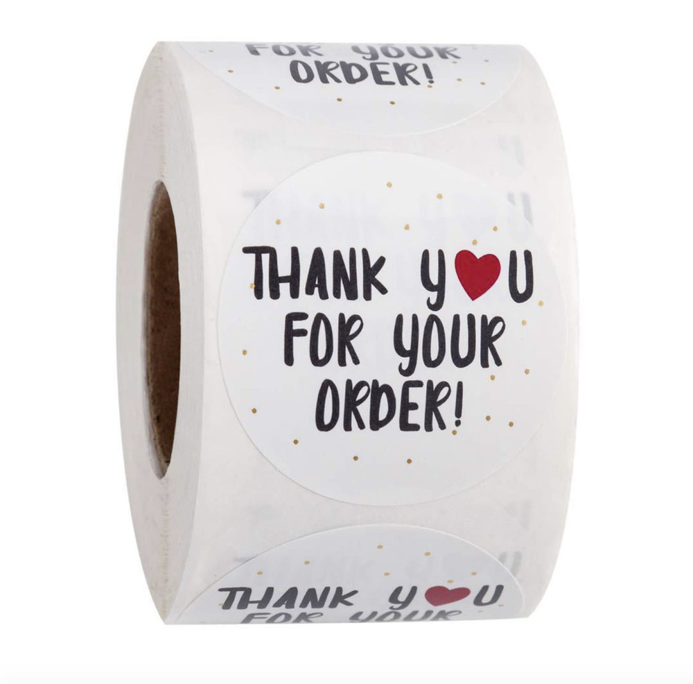 500pcs Round Kraft Paper Thank You Stickers Labels Christmas Xmax Stickers