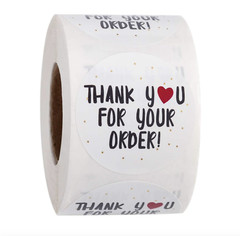 500pcs Round Kraft Paper Thank You Stickers Labels Christmas Xmax Stickers