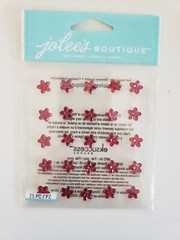Jolees Boutique Mini Flower Gems Ruby Scrapbooking stickers
