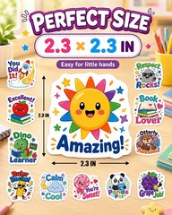 100PCS Back to School Stickers for Kids & Teachers – Fun Classroom Supplies
