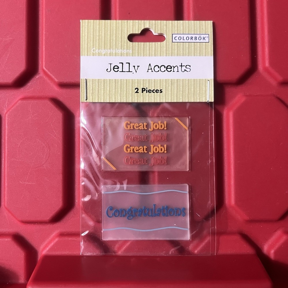 Colorbok Jelly Accents 2 Pieces Congratulations Scrapbooking Brand NEW