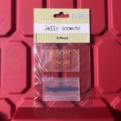 Colorbok Jelly Accents 2 Pieces Congratulations Scrapbooking Brand NEW