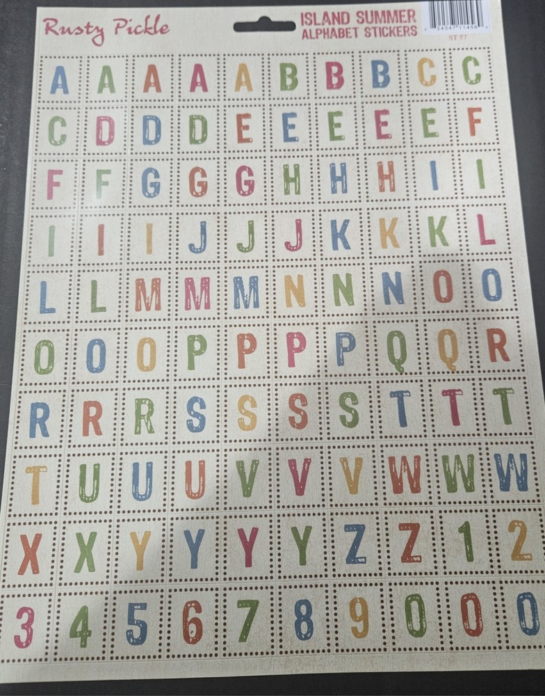 Rusty Pickle – Under The Stars – Alphabet/Number Stickers