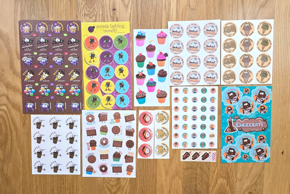 162 CHOCOLATE SNIFF Stickers BROWNIES Chocolate Milk CUPCAKES Popsicles CANDY