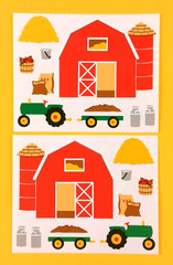 Vintage Mrs. Grossman’s Farm Barn Tractor Milk Hay Apples Feed Sticker Mod x 2