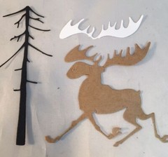 Tim Holtz Christmas Die Cuts * Merry Moose * 6 Sets Brown, Kraft or White Moose