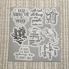 16 Inspirational Christian Faith Stickers, 2” Bible Verse Quote Decals