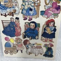 Vintage American Greetings Stickers Dolls Girls New 4 Sheets