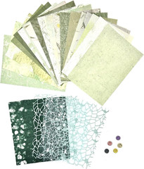 Textured Scrapbook Paper Mesh Fabric – Junk Journal Supplies Assorted Set 51 She