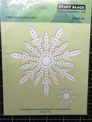 New PENNY BLACK DIES STITCH A SNOWFLAKE SET SNOW WINTER free USA ship