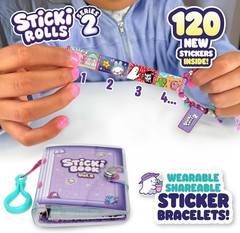 STICKI Rolls Series 2: 120 Restickable Mini Stickers with Activity Pages for Fun