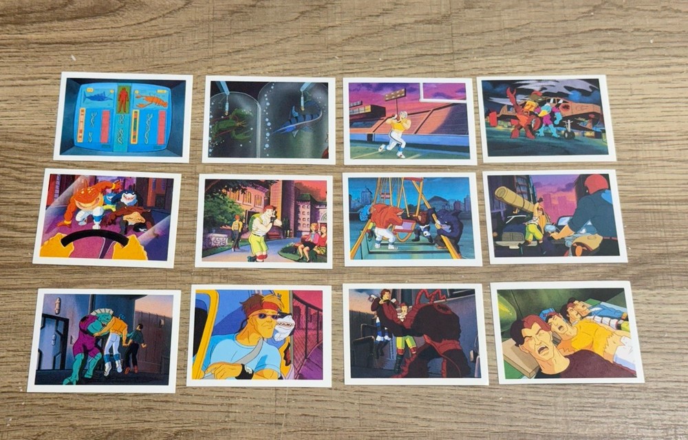 Lot of 12 1995 Diamond Mattel Street Sharks Sticker Cards Rare VTG Collection
