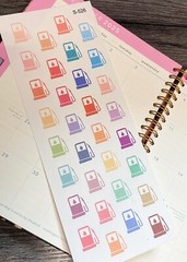 Gas Pump, Gas Refill Reminder, Car Fueling:Handmake Erin Condren Planner Sticker