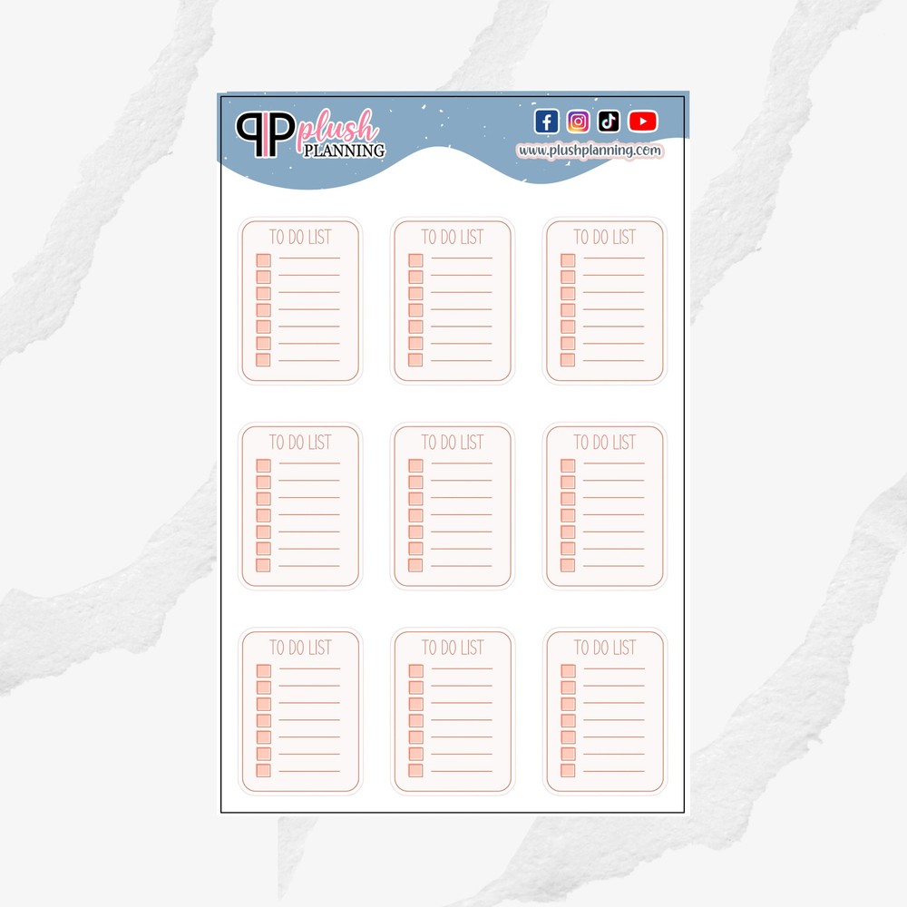 Writable To Do List Checklist Deco Journaling Scrapbooking Planner Stickers,