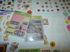 LARGE LOT VTG STICKERS 90s SOME SEALED FLORAL COUNTRY BEARS SUSAN WINGET ART 3D
