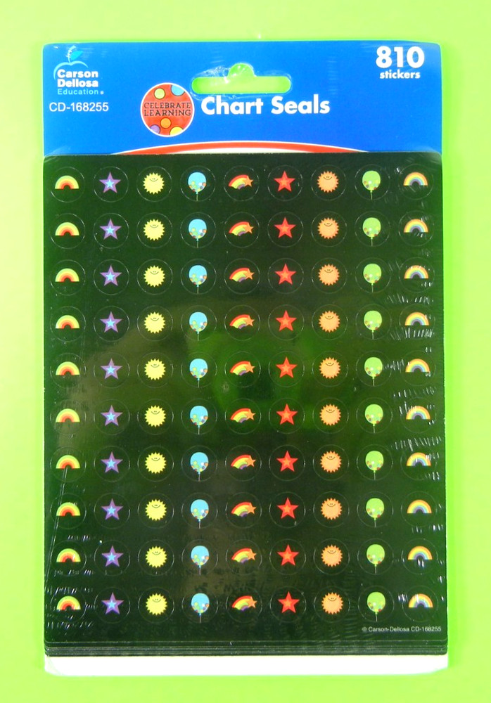 Carson Dellosa Chart Stickers Pack Balloons Rainbows Suns Stars